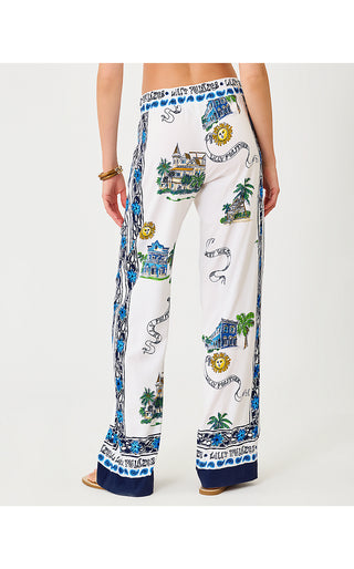 Bal Harbour Stretch Palazzo Pant - Coconut Key West Toile Engineered