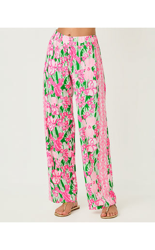 Bal Harbour Stretch Palazzo Pant - Putting Green Hannah Engineered