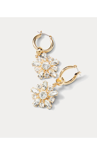 Party Charm Hoop Earring - Gold Metallic