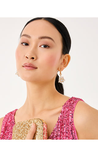 Party Charm Hoop Earring - Gold Metallic