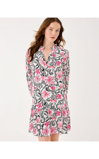 Evaline Silk Dress - Coconut Sunshine Seekers