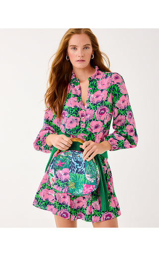 Evaline Silk Dress - Low Tide Navy Florrie