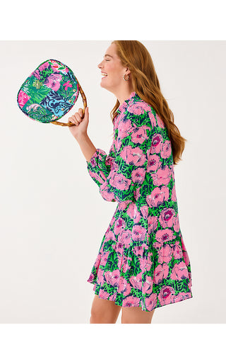 Evaline Silk Dress - Low Tide Navy Florrie