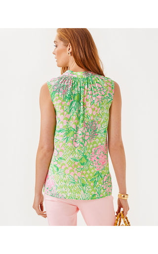 Sleeveless Elsa Top - Fauna Green Lime Feeling Good