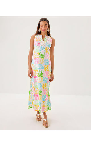 Raina Maxi Dress - Multi Via Sunny Sunflowers
