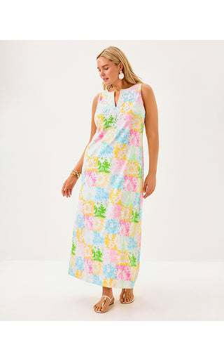 Raina Maxi Dress - Multi Via Sunny Sunflowers