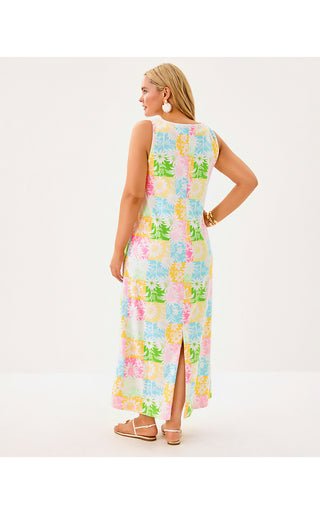 Raina Maxi Dress - Multi Via Sunny Sunflowers