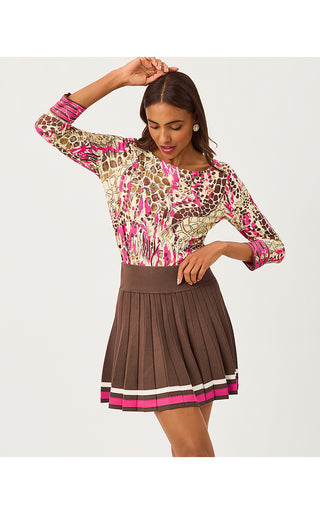 UPF 50+ Callison ChillyLilly Top - Pink Aster Sketching On Safari Engineered