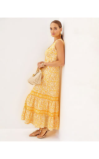 Avlyn Maxi Dress - Honeycomb Hideaway Honeycomb Engineered Woven Dress