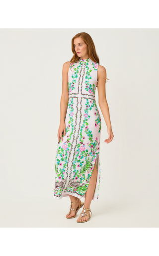 Wellington Maxi Dress - Resort White Royal Zoo Engineered