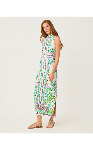 Wellington Maxi Dress - Resort White Royal Zoo Engineered