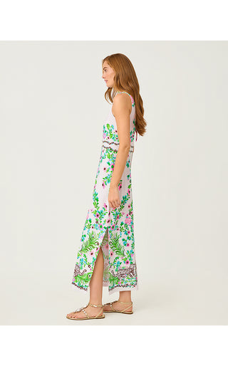 Wellington Maxi Dress - Resort White Royal Zoo Engineered