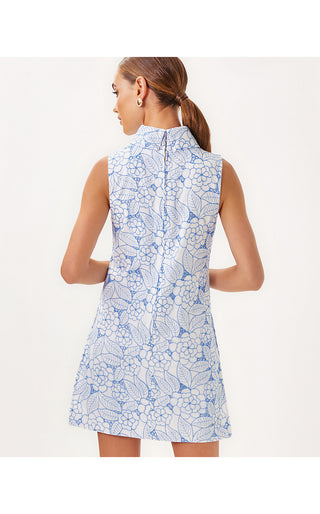 Zander Sleeveless Romper - Sunwashed Blue Sunshowers Embroidery