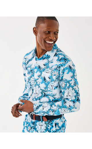 Men's Stuff Addison Shirt - Bellevue Blue Lilly Gulls