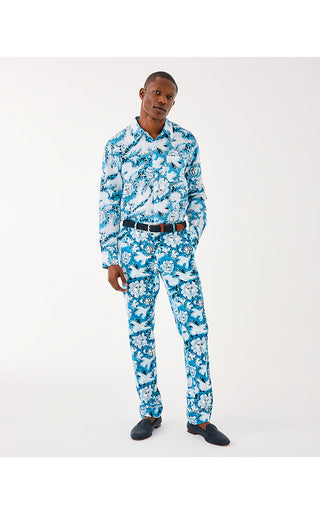 Men's Stuff Addison Shirt - Bellevue Blue Lilly Gulls