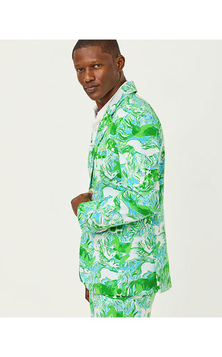 Men's Stuff Flagler Blazer - Capri Blue Galloping Gals