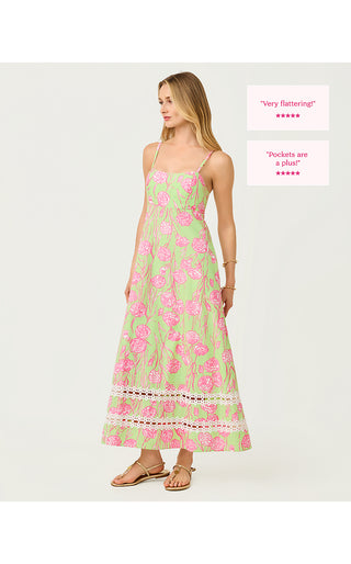 Haliey Midi Dress - Pistachio Macaron Alina