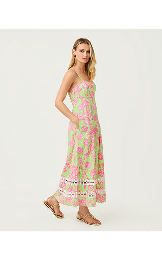 Haliey Midi Dress - Pistachio Macaron Alina