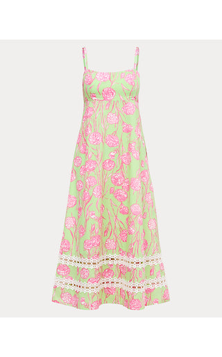 Haliey Midi Dress - Pistachio Macaron Alina