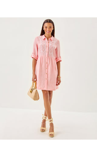 Shaela Dress - Sorbet Pink X Resort White