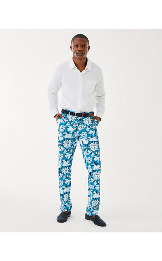 Men's Stuff Mizner Stretch Pant - Bellevue Blue Lilly Gulls