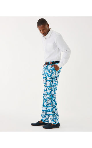 Men's Stuff Mizner Stretch Pant - Bellevue Blue Lilly Gulls