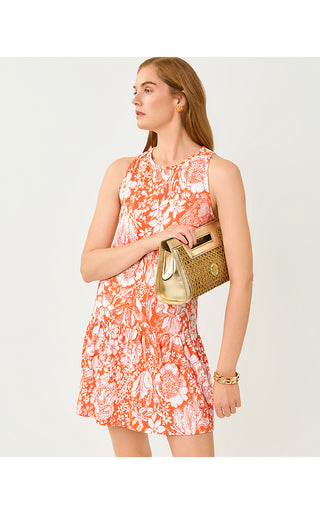 Dixi Dress - Sunset Orange Budding Romance