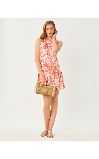 Dixi Dress - Sunset Orange Budding Romance