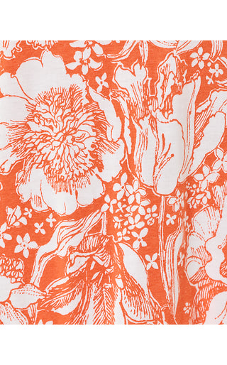 Dixi Dress - Sunset Orange Budding Romance