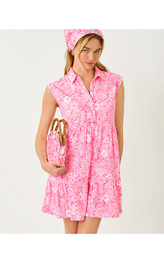 Arley Dress - Conch Shell Pink Burst Of Joy