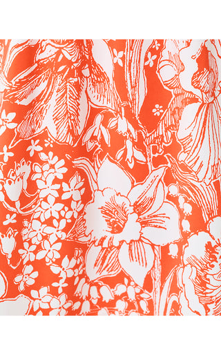 UPF 50+ Luxletic Love Active Sleeveless Dress - Sunset Orange Budding Romance