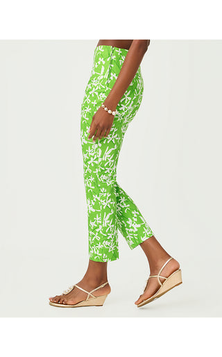 Nancee Crop Pant - Crocodile Green Liza