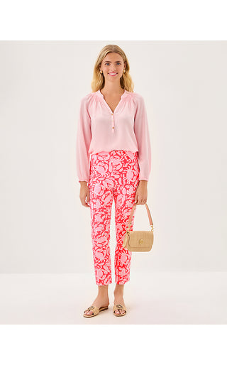 Nancee Crop Pant - Sunbaked Cane Coral Crab Collab