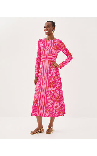 UPF 50+ Zelena ChillyLilly Dress - Sun Shell Pink Big Party Engineered