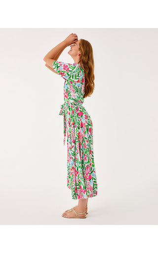 Larkyn Midi Shirtdress - Multi Glowing Gardens