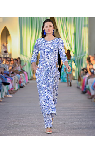 UPF 50+ Deena Dress - Starlight Navy Zoology