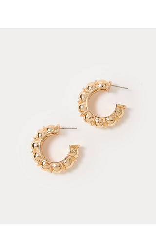 Bright Delight Hoop Earrings - Gold Metallic