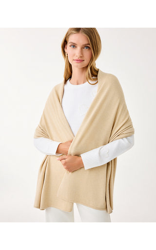 Lanelle Wrap - Heathered Wicker Tan Metallic