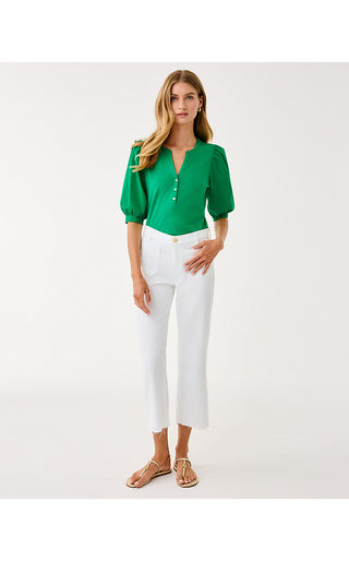 Ronson Knit Top - Bamboo Green