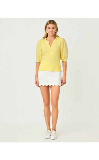 Ronson Knit Top - Finch Yellow