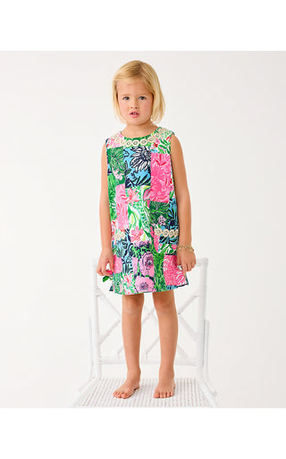 Girls Little Lilly Classic Shift Dress - Multi Party Punch Patch