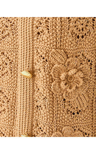 Lenalie Cardigan - Rattan Metallic Garden Crochet