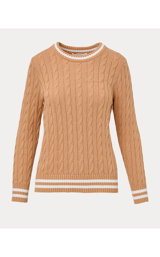 Brockton Crew Neck Sweater - Iced Latte X Coconut Tipping