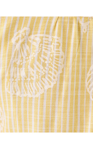 Caylinn Sleeveless Popover Shirtdress - Honeycomb Pigment Printed Secret Stripe