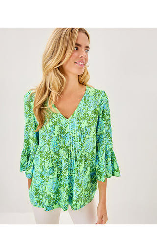Danika Tunic Top - Cool Mint Catchin Rays