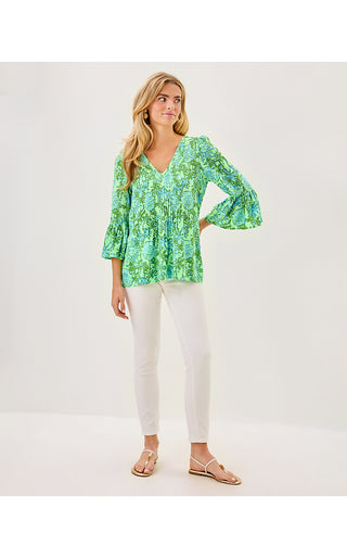 Danika Tunic Top - Cool Mint Catchin Rays