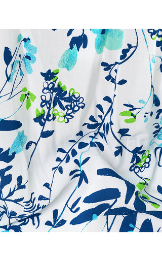 Danika Tunic Top - Resort White Sea Blooms