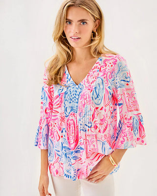 Danika Tunic Top - Resort White Sun Sea Sand