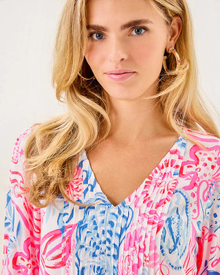 Danika Tunic Top - Resort White Sun Sea Sand
