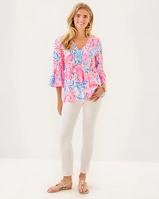 Danika Tunic Top - Resort White Sun Sea Sand